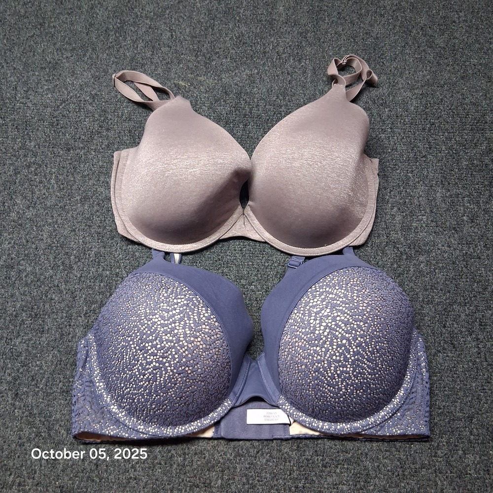 Lot of 2 Victoria Secret Bras Size 34 DD Cup Perfect Shape / Uplift Semi Demi